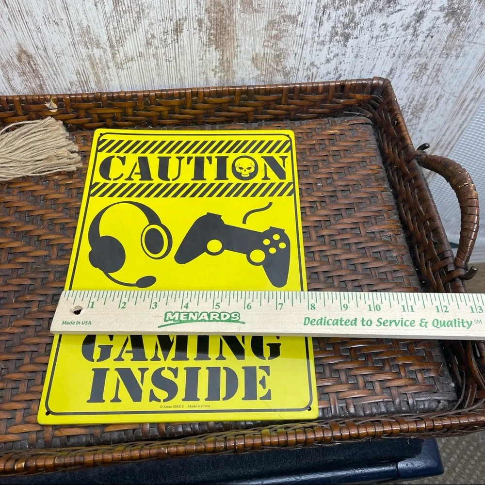 CAUTION EXTREME GAMING INSIDE” Metal Sign 12”x8”